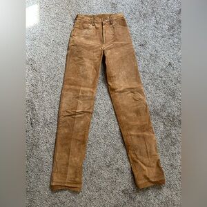 Vintage Leather Wrangler Bareback Pants